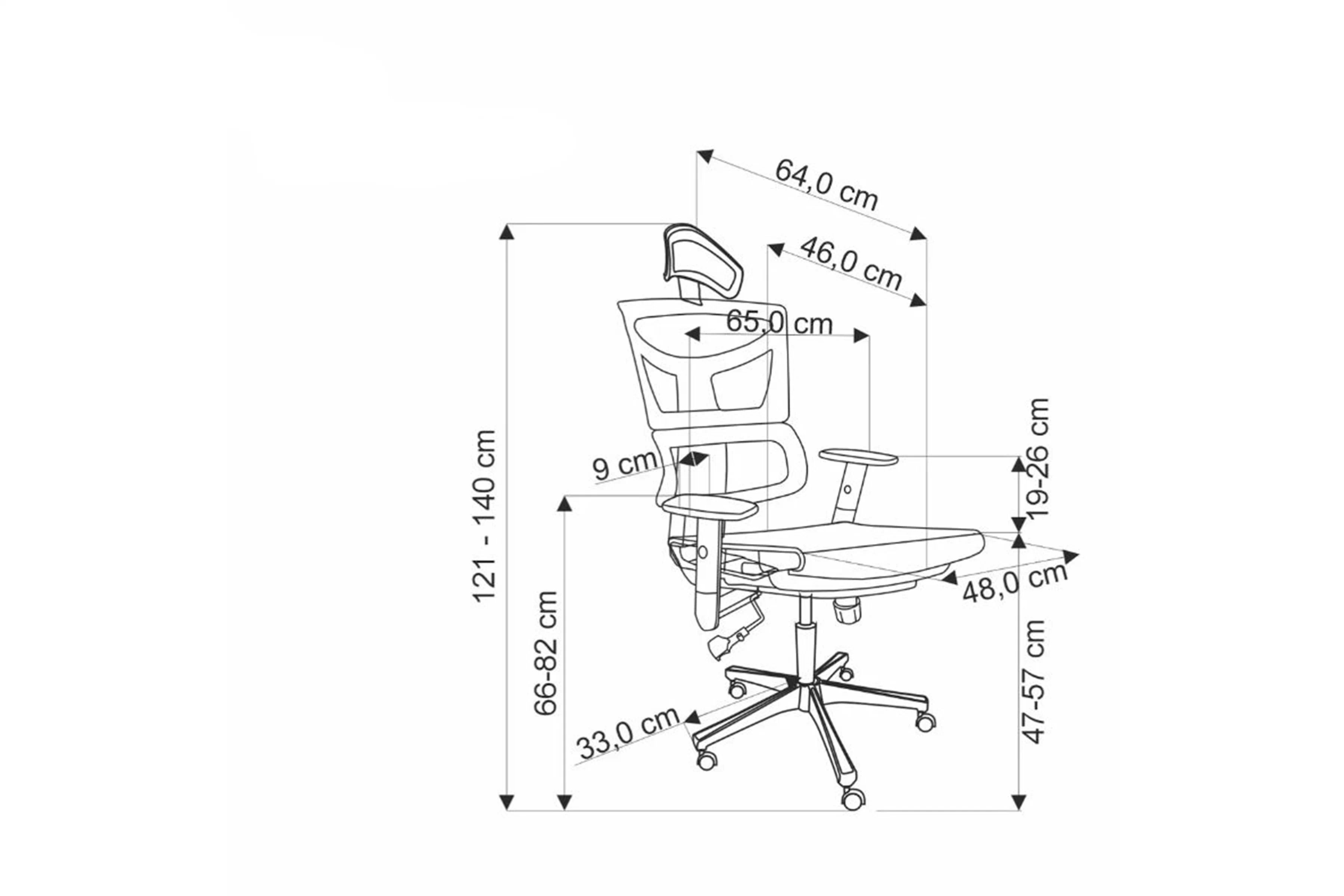  Ergonomická kancelárska stolička Cilino - čierna ekokoža Kreslo ergonomiczny kancelársky Cilino - Čierny