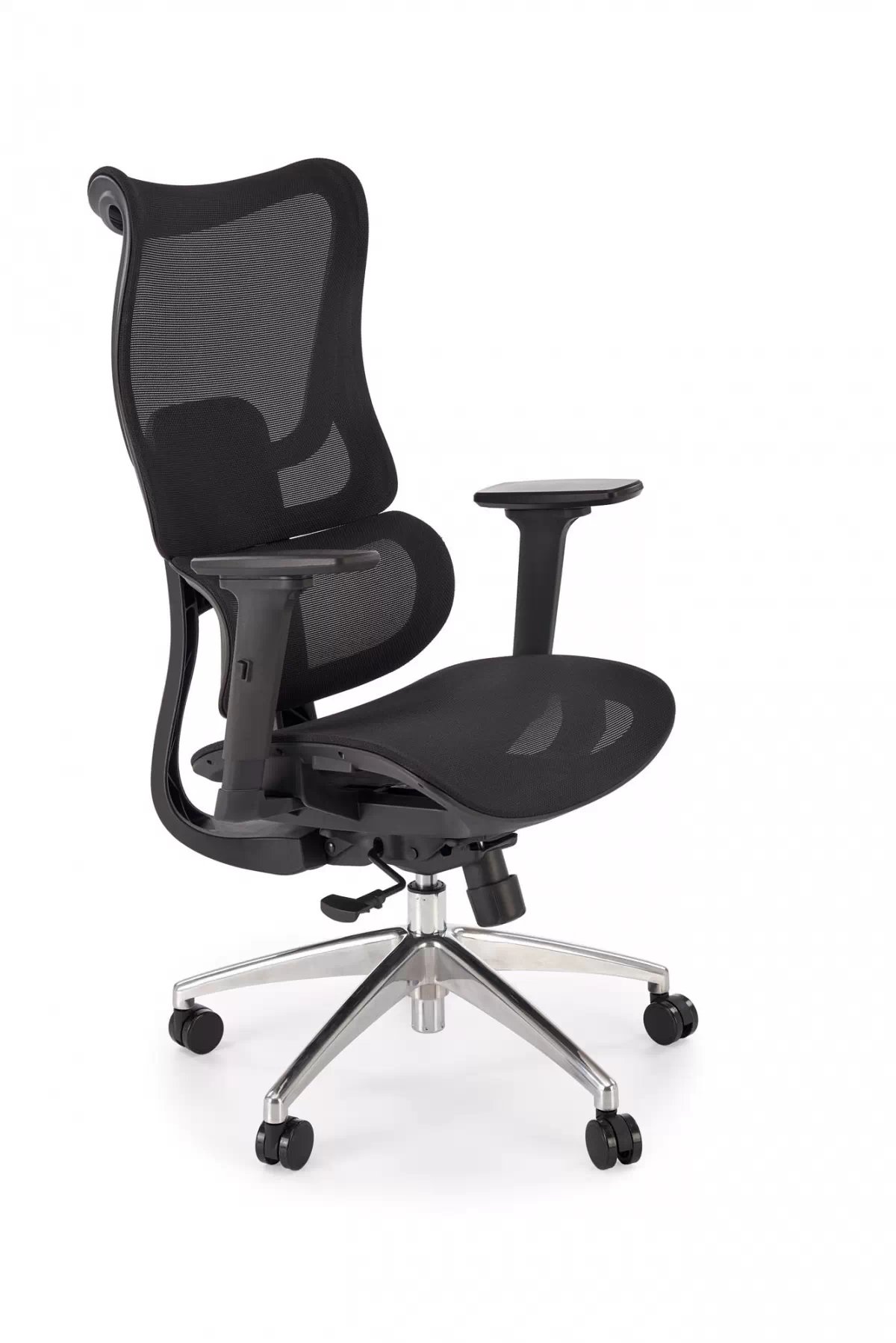 Ergonomická kancelárska stolička Casilo - čierna ekokoža Kreslo ergonomiczny Casilo otočna - Čierny