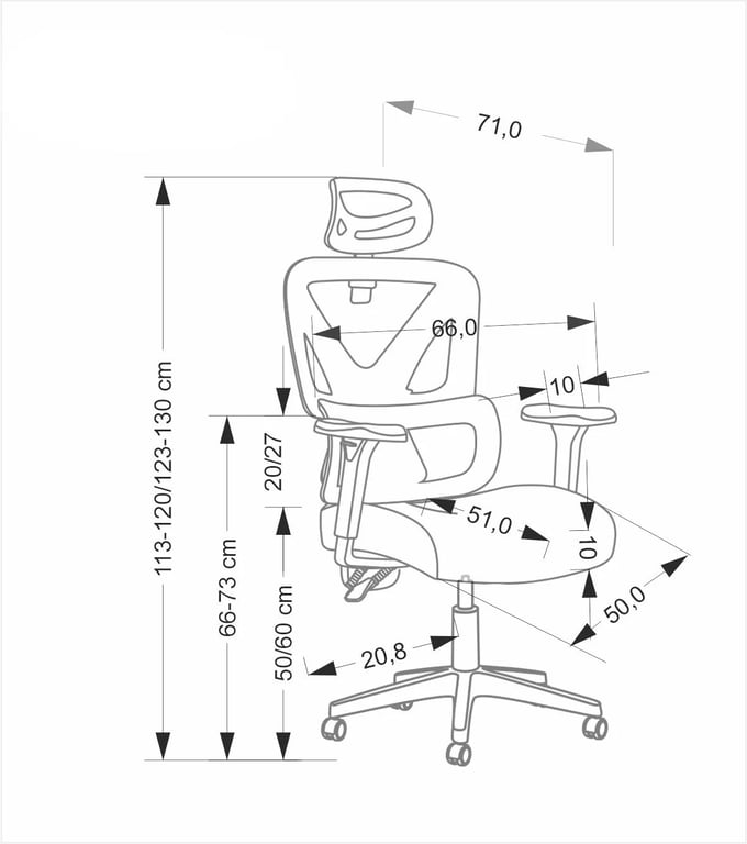 Ergonomické kancelárske kreslo Lorendi otočné - čierna ekokoža Kreslo ergonomiczny Lorendi otočna - Čierny 