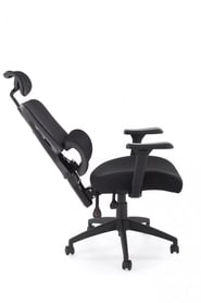 Ergonomické kancelárske kreslo Lorendi otočné - čierna ekokoža