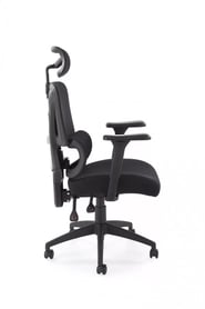 Ergonomické kancelárske kreslo Lorendi otočné - čierna ekokoža Kreslo ergonomiczny Lorendi otočna - Čierny 