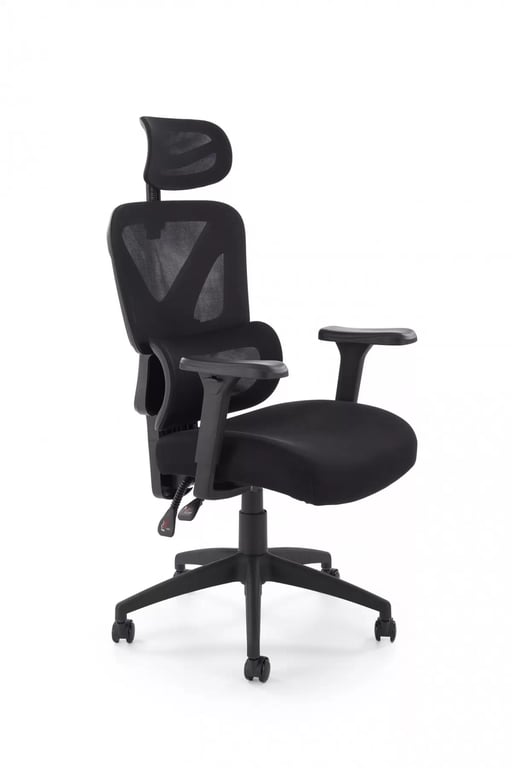 Ergonomické kancelárske kreslo Lorendi otočné - čierna ekokoža Kreslo ergonomiczny Lorendi otočna - Čierny 