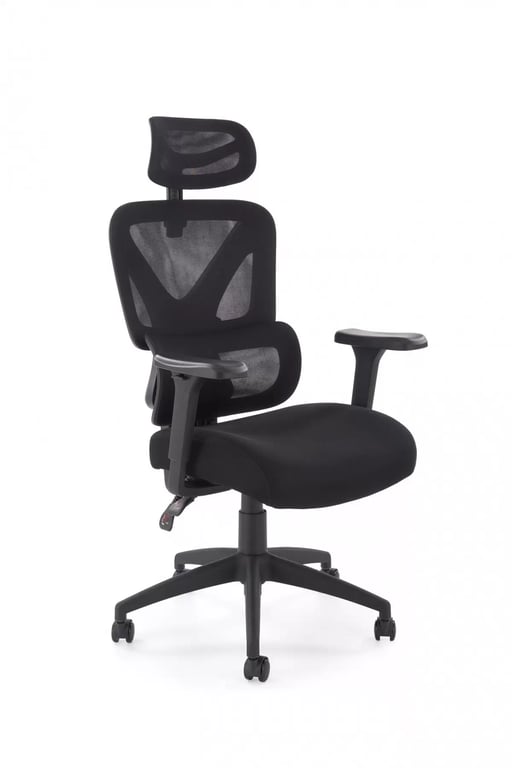 Ergonomické kancelárske kreslo Lorendi otočné - čierna ekokoža Kreslo ergonomiczny Lorendi otočna - Čierny 
