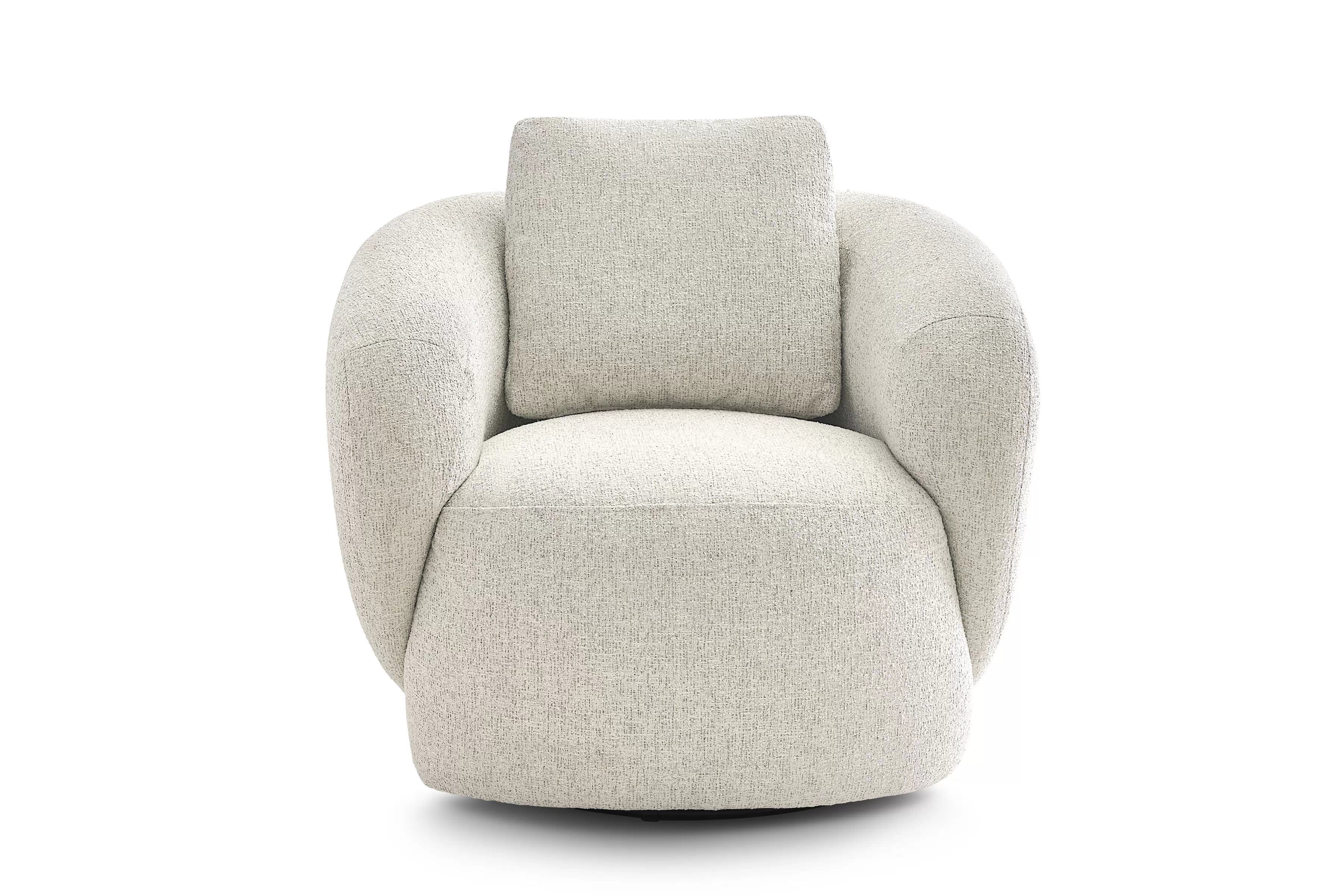 Otočná stolička Finezal - béžová ľahko čistiteľná tkanina Corbett 08 Kreslo Finezal otočna - Béžová látka ľahkočistiaca Corbett 08