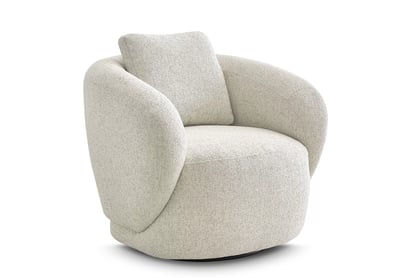 Otočná stolička Finezal - béžová ľahko čistiteľná tkanina Corbett 08