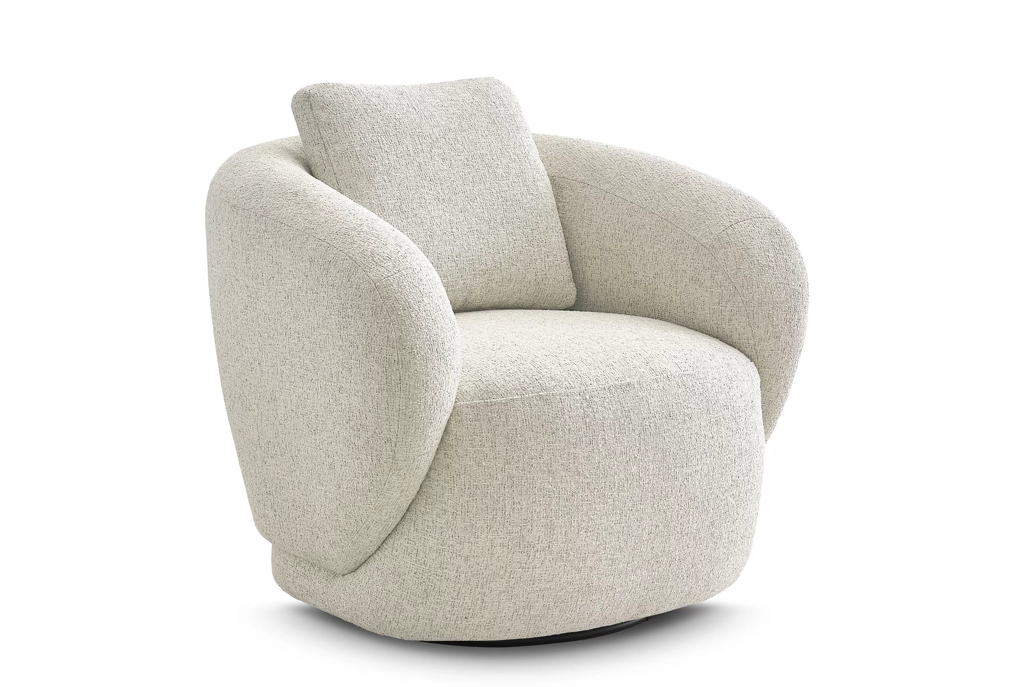 Otočná stolička Finezal - béžová ľahko čistiteľná tkanina Corbett 08 Kreslo Finezal otočna - Béžová látka ľahkočistiaca Corbett 08