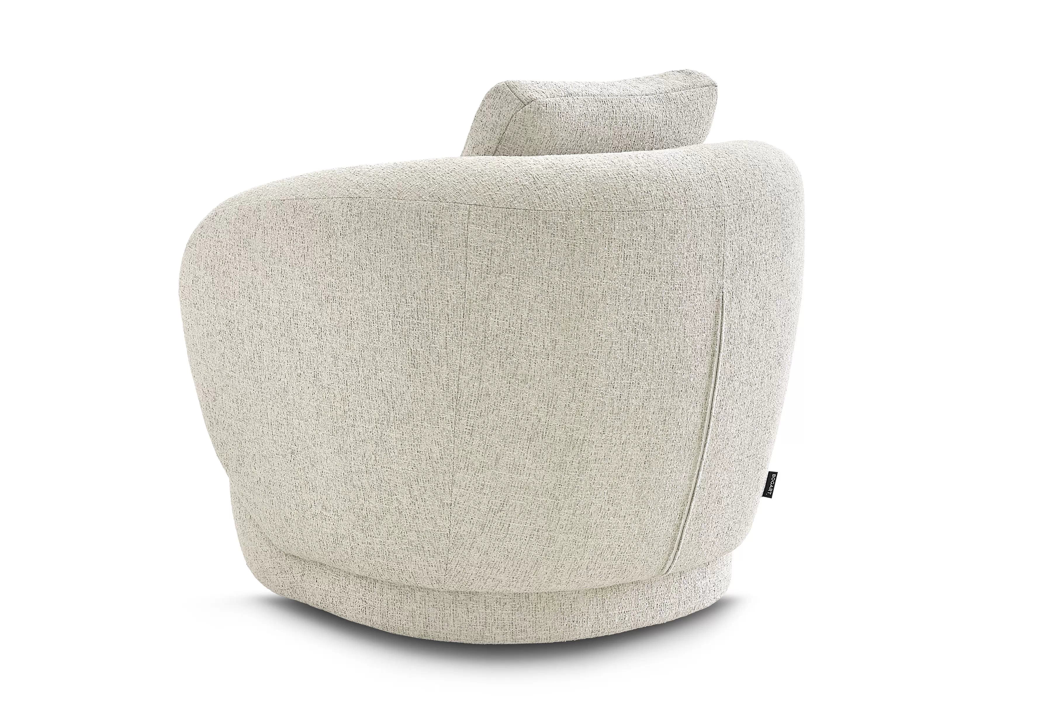 Otočná stolička Finezal - béžová ľahko čistiteľná tkanina Corbett 08 Kreslo Finezal otočna - Béžová látka ľahkočistiaca Corbett 08