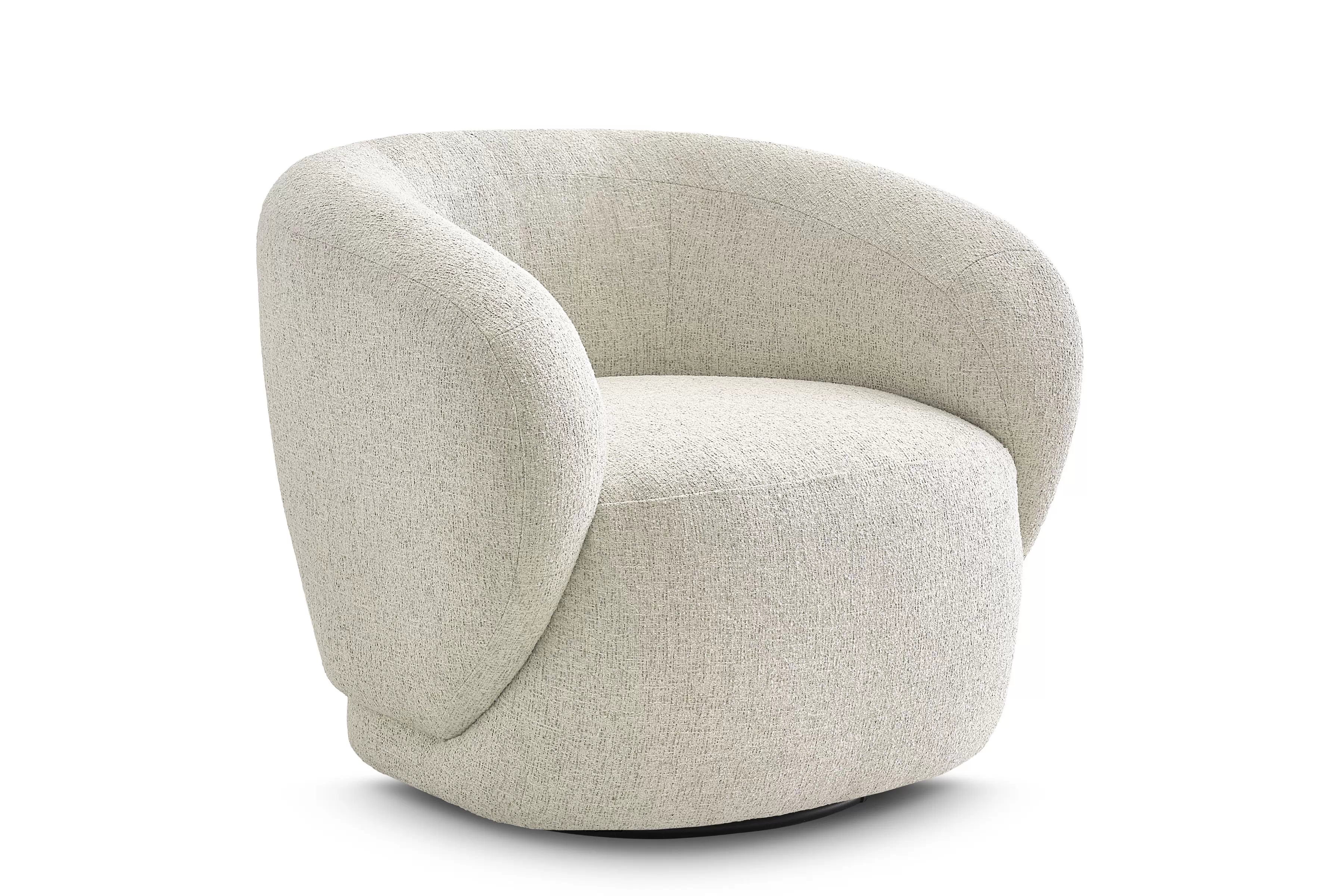 Otočná stolička Finezal - béžová ľahko čistiteľná tkanina Corbett 08 Kreslo Finezal otočna - Béžová látka ľahkočistiaca Corbett 08