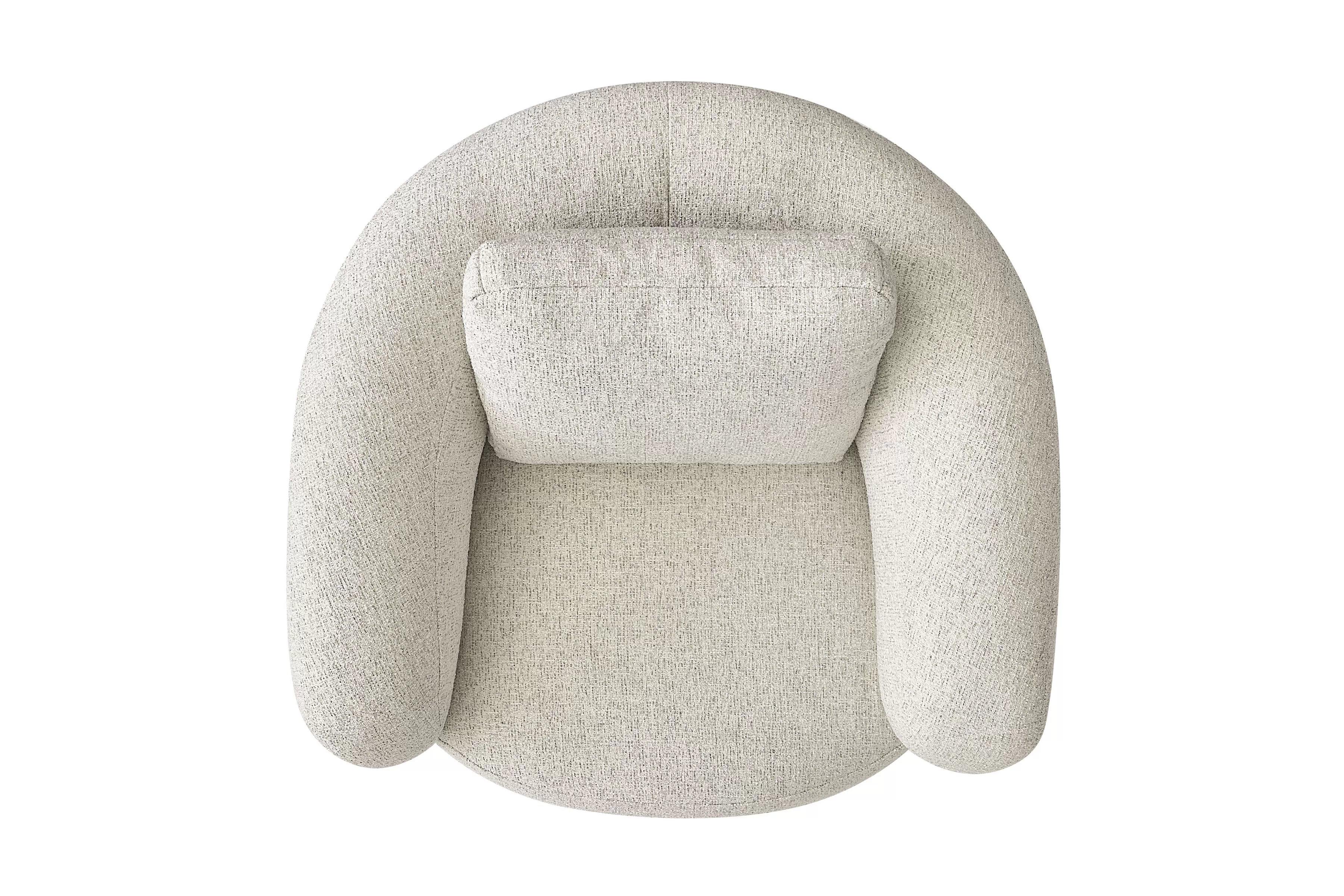 Otočná stolička Finezal - béžová ľahko čistiteľná tkanina Corbett 08 Kreslo Finezal otočna - Béžová látka ľahkočistiaca Corbett 08