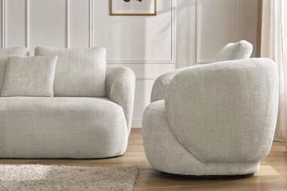 Otočné kreslo Finezal - béžový šenil Cremona 02 Kreslo Finezal otočna - Cremona 02