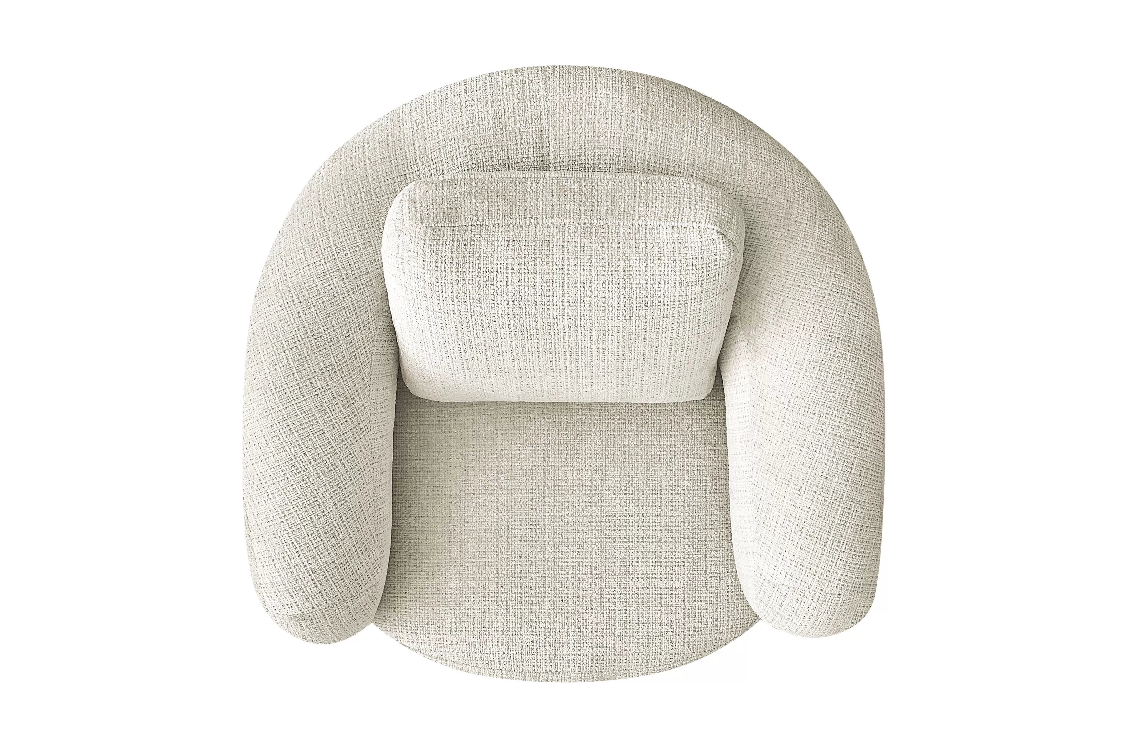 Otočné kreslo Finezal - béžový šenil Cremona 02 Kreslo Finezal otočna - Cremona 02