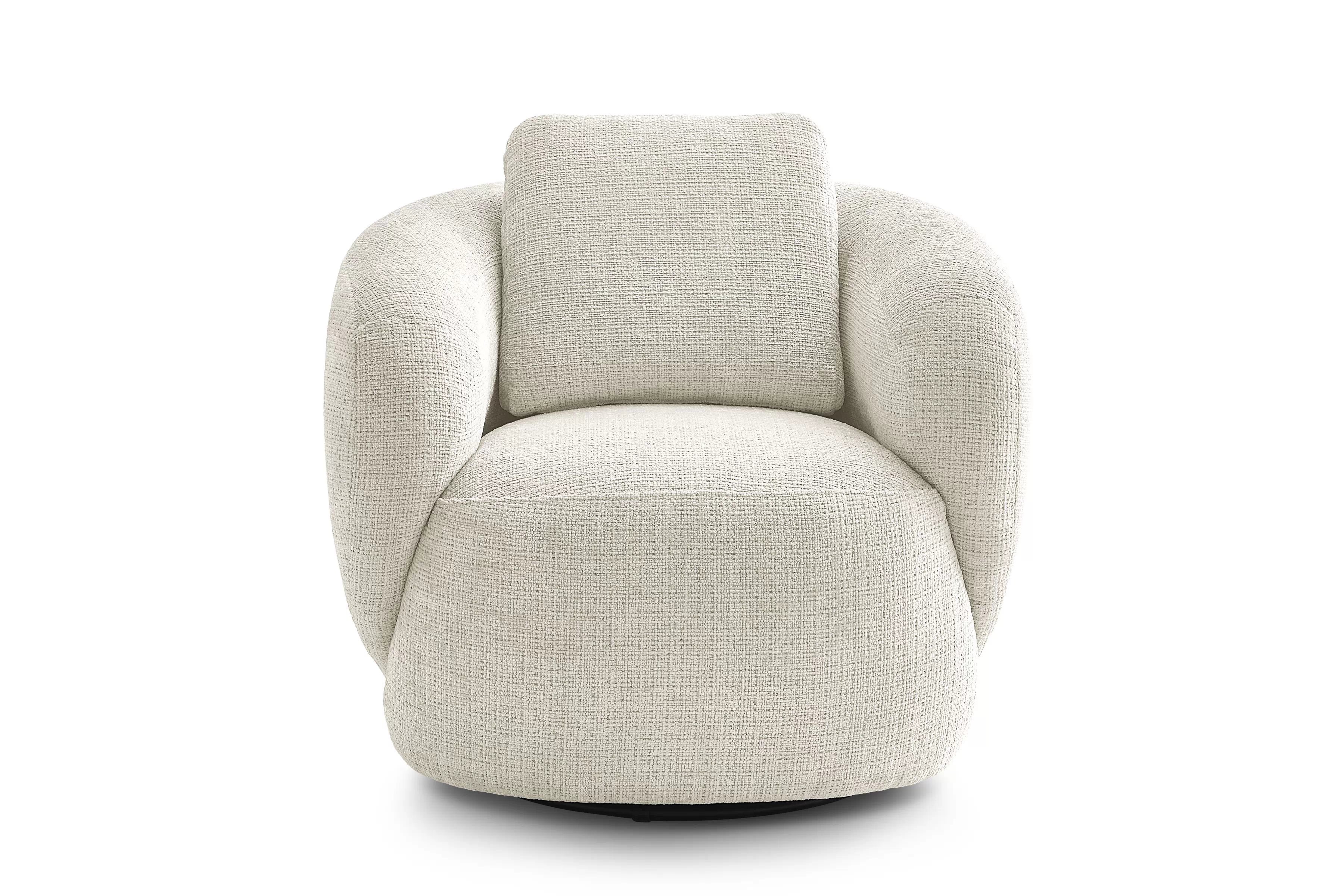 Otočné kreslo Finezal - béžový šenil Cremona 02 Kreslo Finezal otočna - Cremona 02