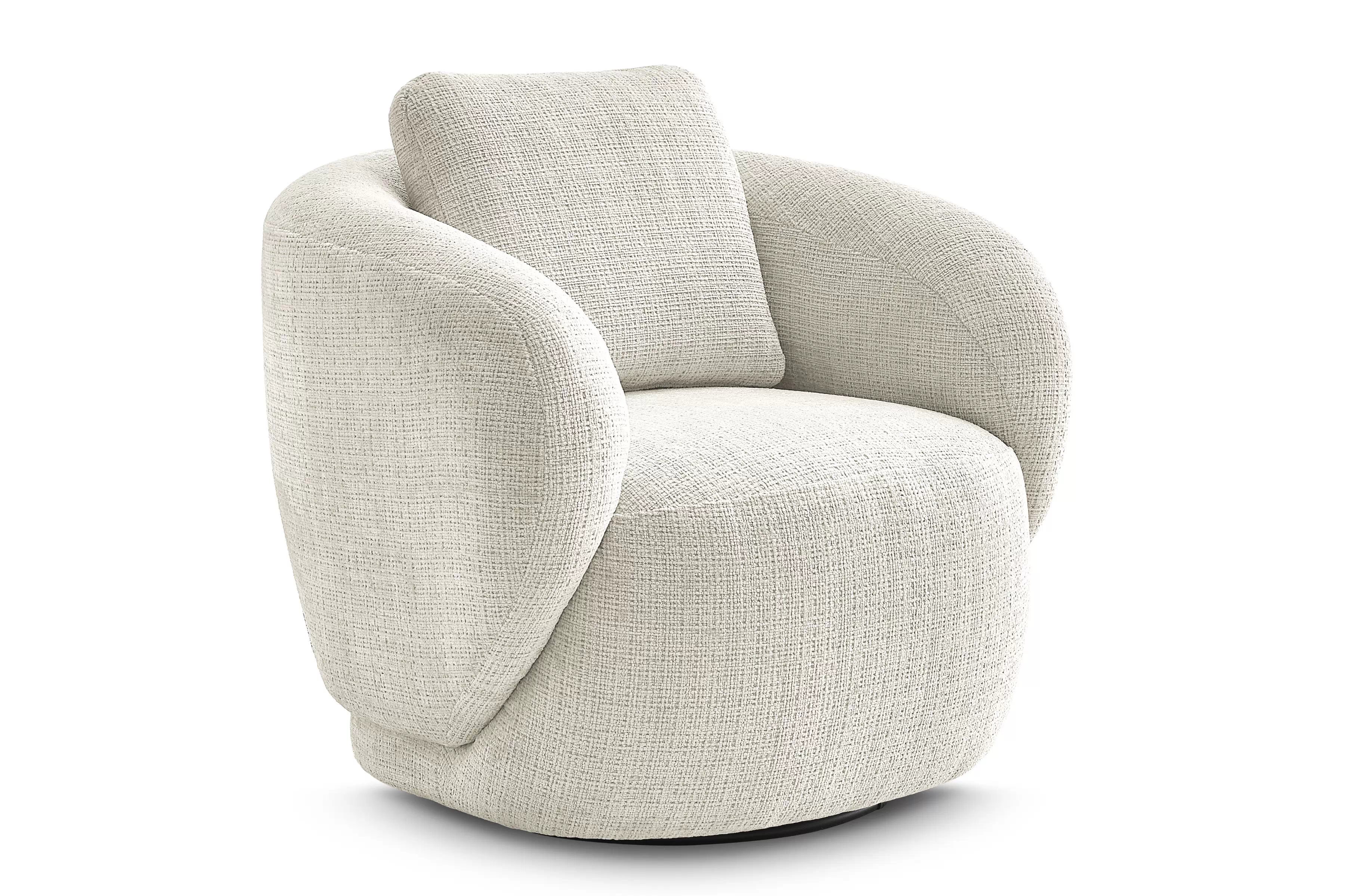 Otočné kreslo Finezal - béžový šenil Cremona 02 Kreslo Finezal otočna - Cremona 02