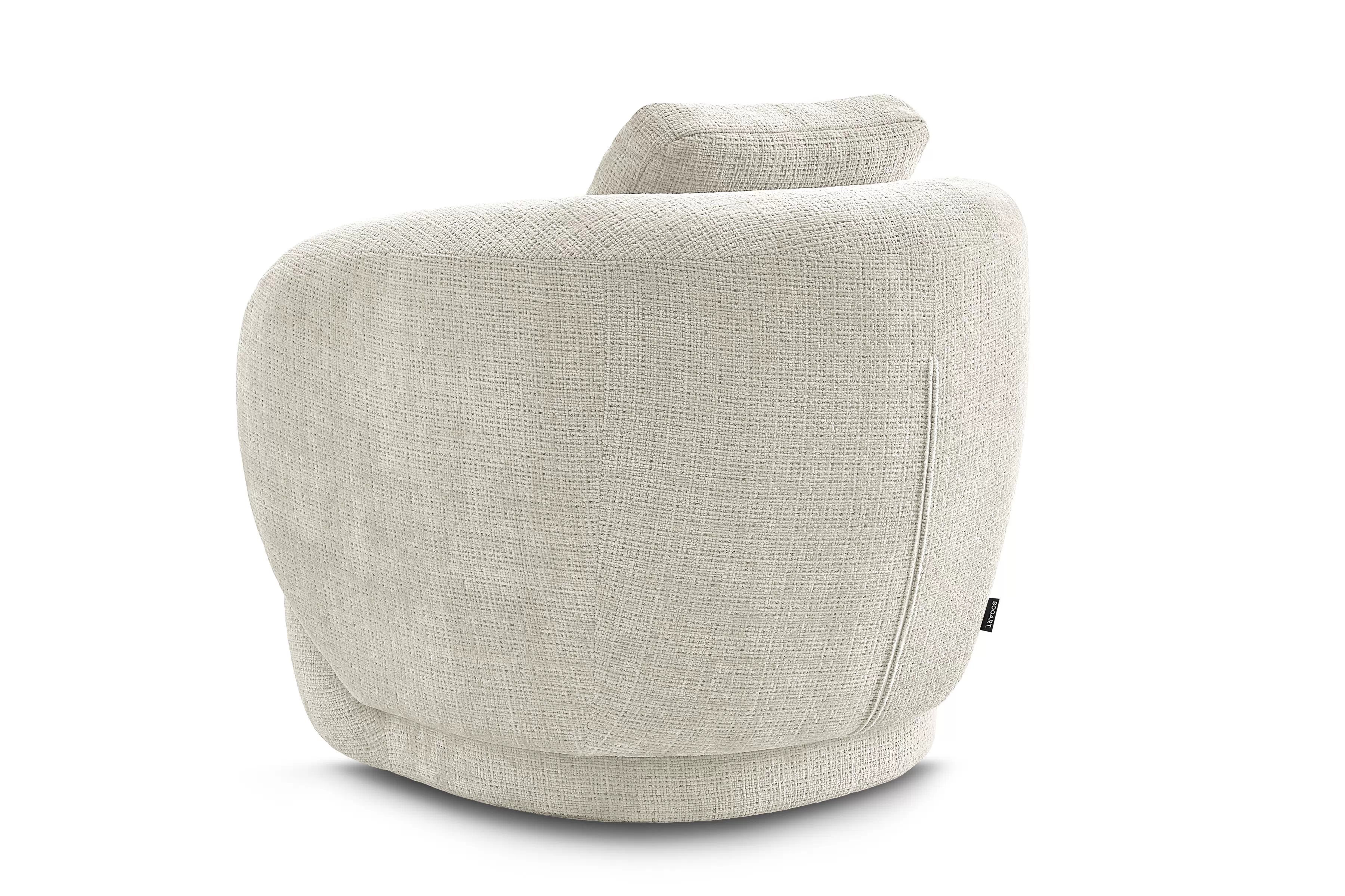 Otočné kreslo Finezal - béžový šenil Cremona 02 Kreslo Finezal otočna - Cremona 02