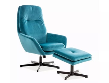 Křeslo Ford Velvet - tyrkysová Bluvel 85 Křeslo ford velvet tyrkysová bluvel 85