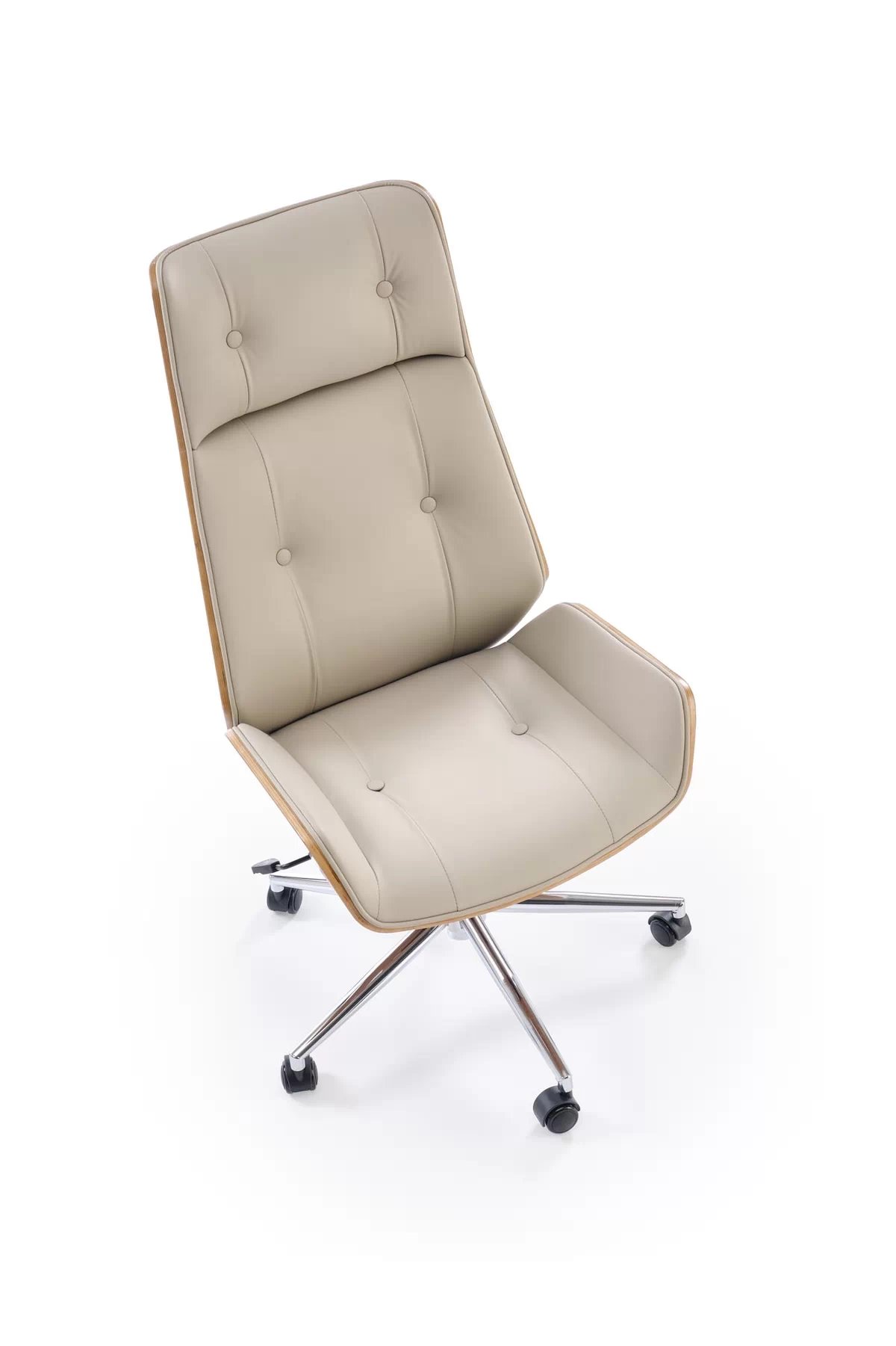 Kancelárska stolička Benaro - orech / béžová Kreslo kancelárske benaro otočna - Orech / béžový