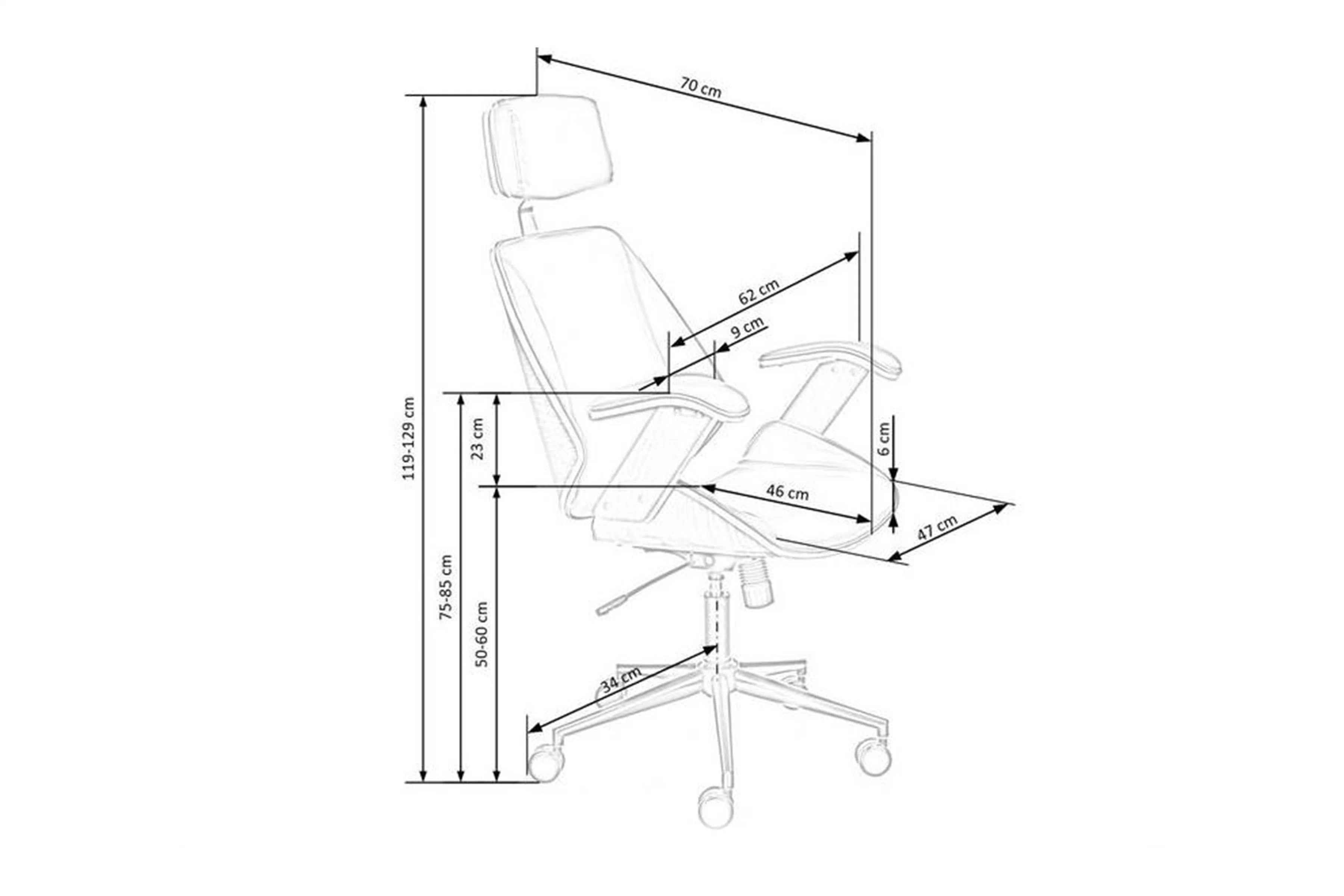 Kancelárska stolička Fabrino - orech / krémová Kreslo kancelárske Fabrino otočna - Orech / krém