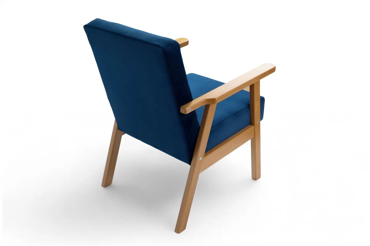 Kreslo Klubový PRL Jurand - námornícka modrá zamat Velluto 11 / Jelša  - Výpredaj expozície Kreslo Klubový PRL Jurand - granátová zamat Velluto 11 / Jelša 