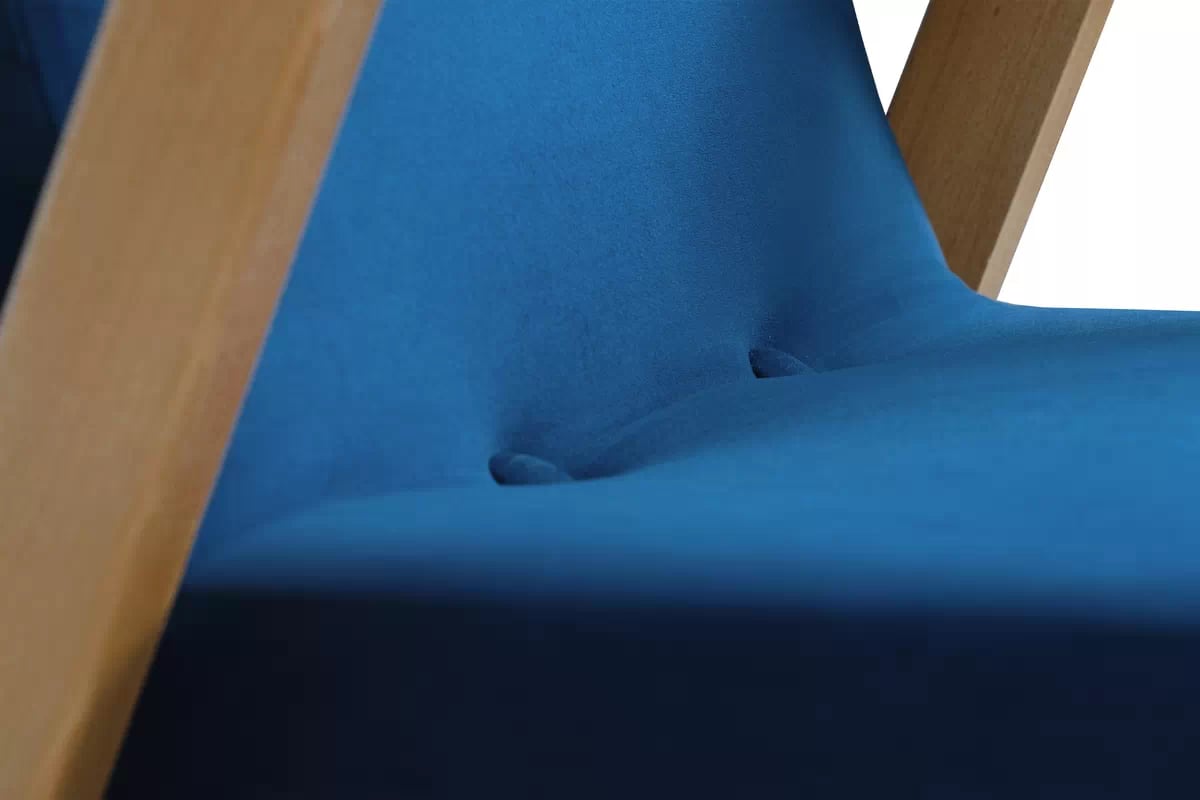 Kreslo Klubový PRL Jurand - námornícka modrá zamat Velluto 11 / Jelša  - Výpredaj expozície Kreslo Klubový PRL Jurand - granátová zamat Velluto 11 / Jelša 