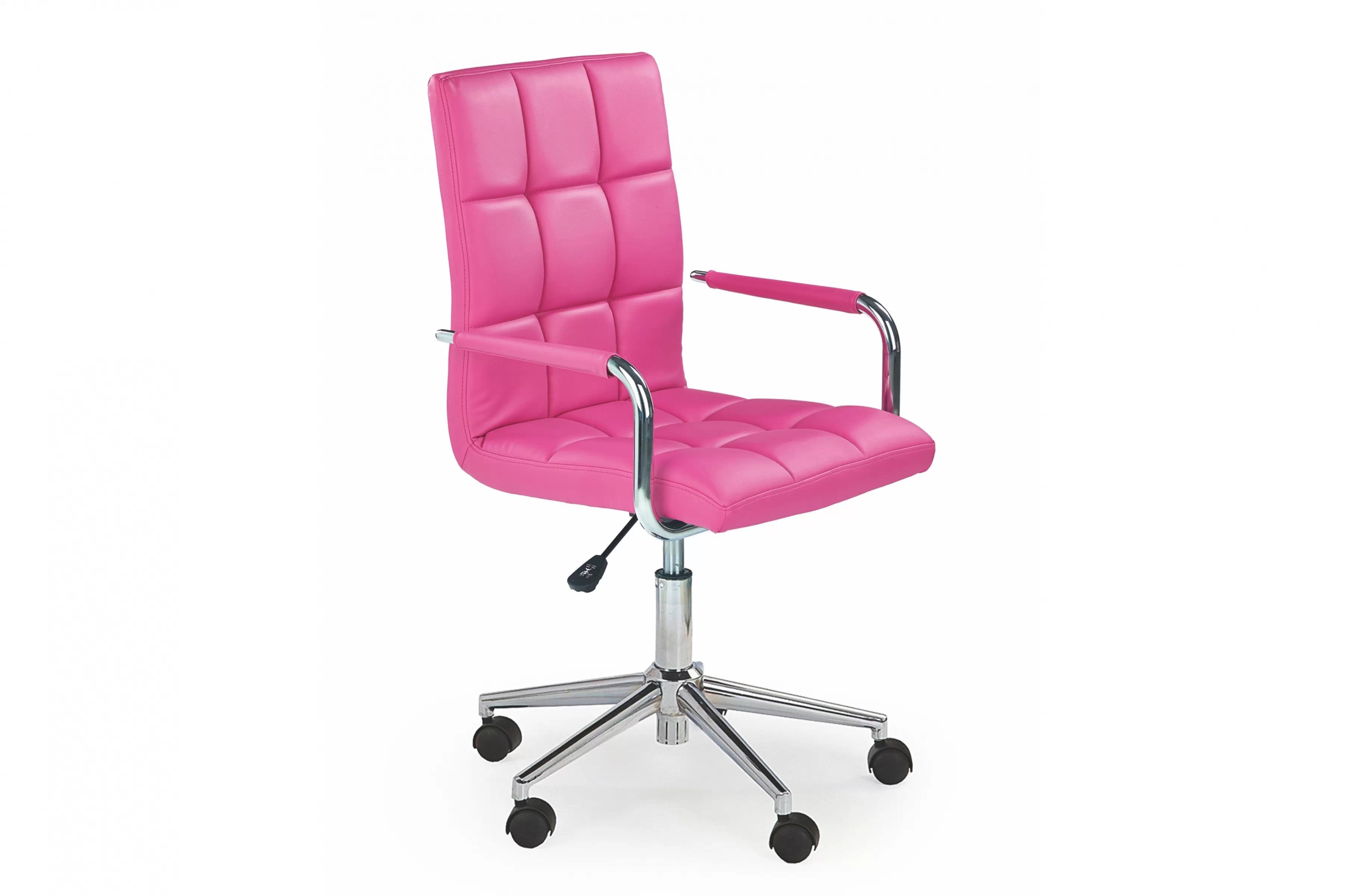 Kancelárske kreslo Gonzo 2 s opierkami - ružová ekokoža Kreslo Pre mladých Gonzo 2 z podlokietnikami - Ružová
