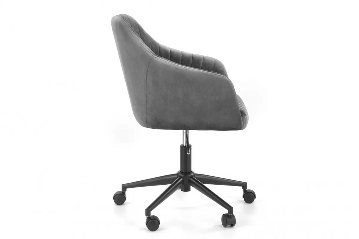 Kancelářská židle Folzi - šedý samet HLR 18 Křeslo obrotowy Fresco z podlokietnikami - Popelový velvet