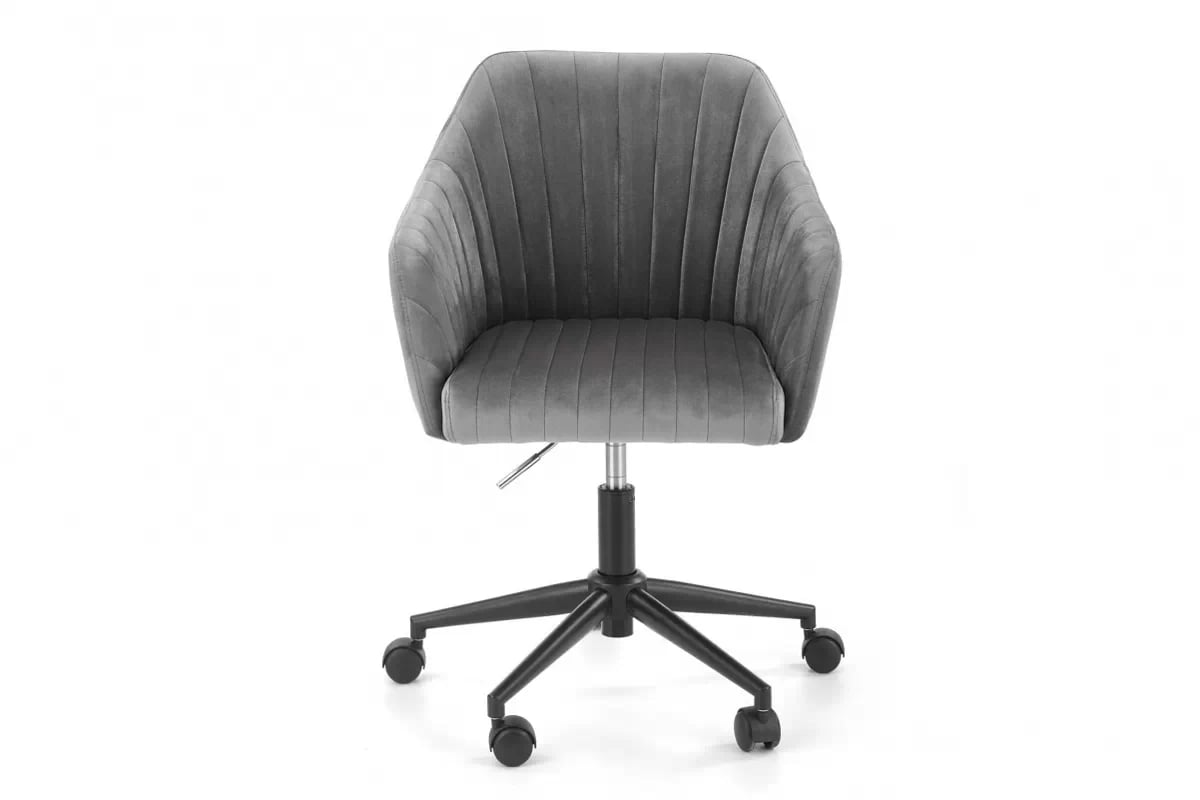 Kancelářská židle Folzi - šedý samet HLR 18 Křeslo obrotowy Fresco z podlokietnikami - Popelový velvet
