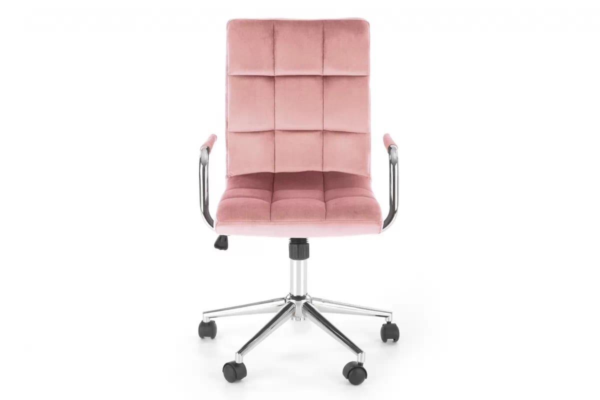 Kancelárske kreslo Silma s opierkami - ružový zamat Bluvel 52 Kreslo otočna Gonzo 4 Pre mladých - Ružová velvet