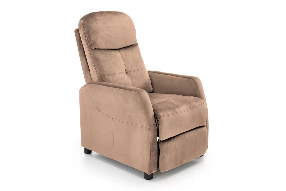 Rozkladacie kreslo Pelino 2 - béžový zamat Bluvel 28 Kreslo rozkladany Felipe 2 - béžový welwet Bluvel 28