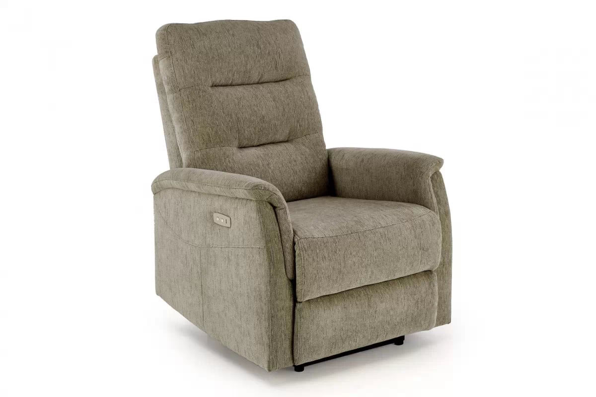 Relaxačné kreslo rozkladacie Zayel – olivový šenil Odin 15 Kreslo rozkladany Jamal - Olivový šenil Odin 15