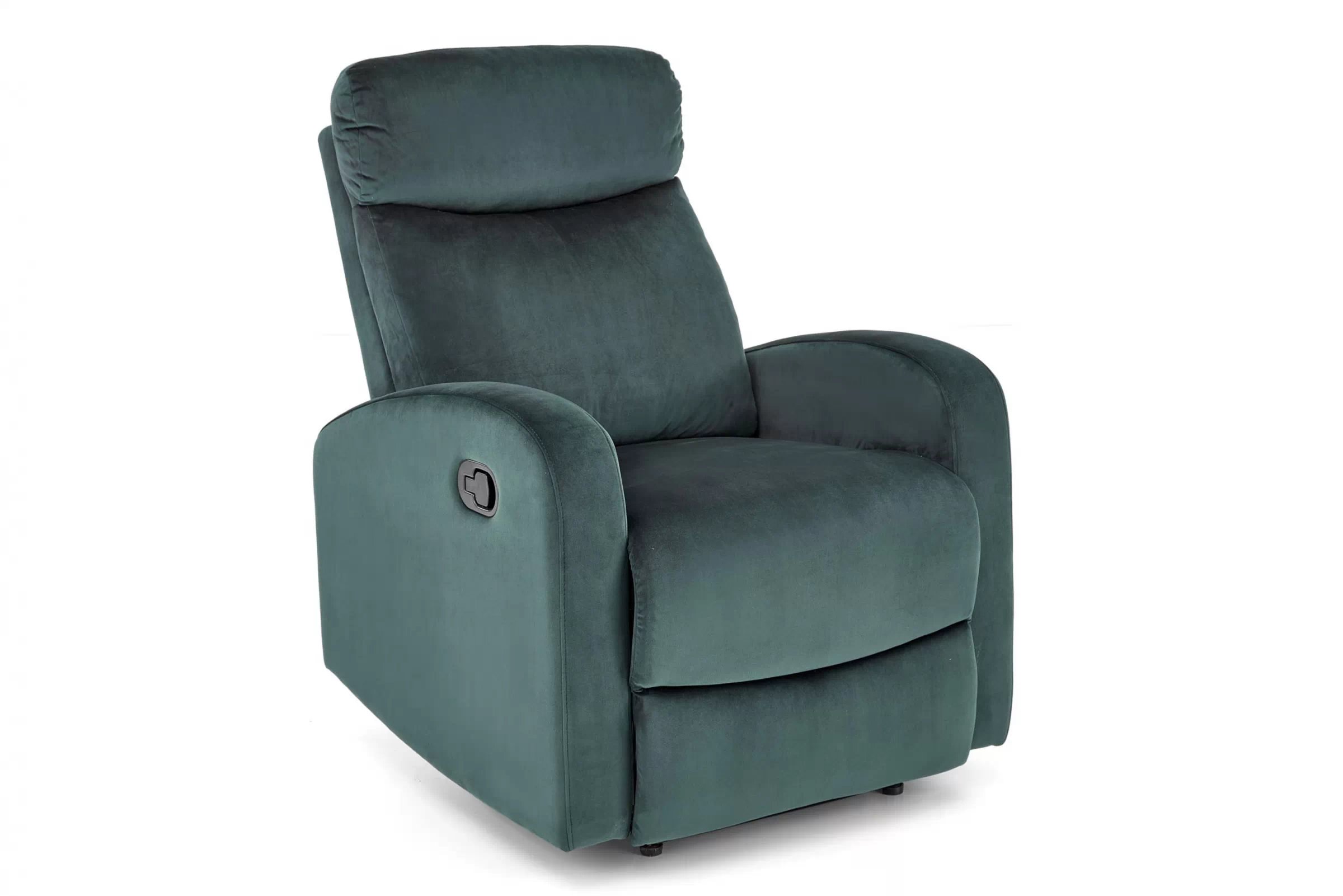 Rozkládací houpací křeslo Wonder - tmavě zelený samet Bluvel 78 Křeslo rozkladany z funkcja kolysania Wonder - ciemno zelená welwet