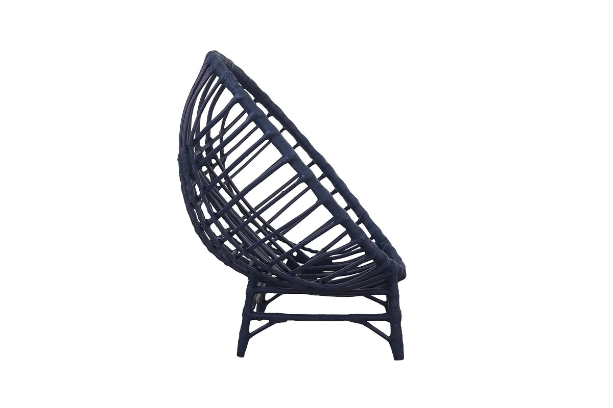 Křeslo stojacy plaski wiklinowy kokon Gardins III - 95 cm - modrá - Omezená nabídka Křeslo stojící ploché proutěné