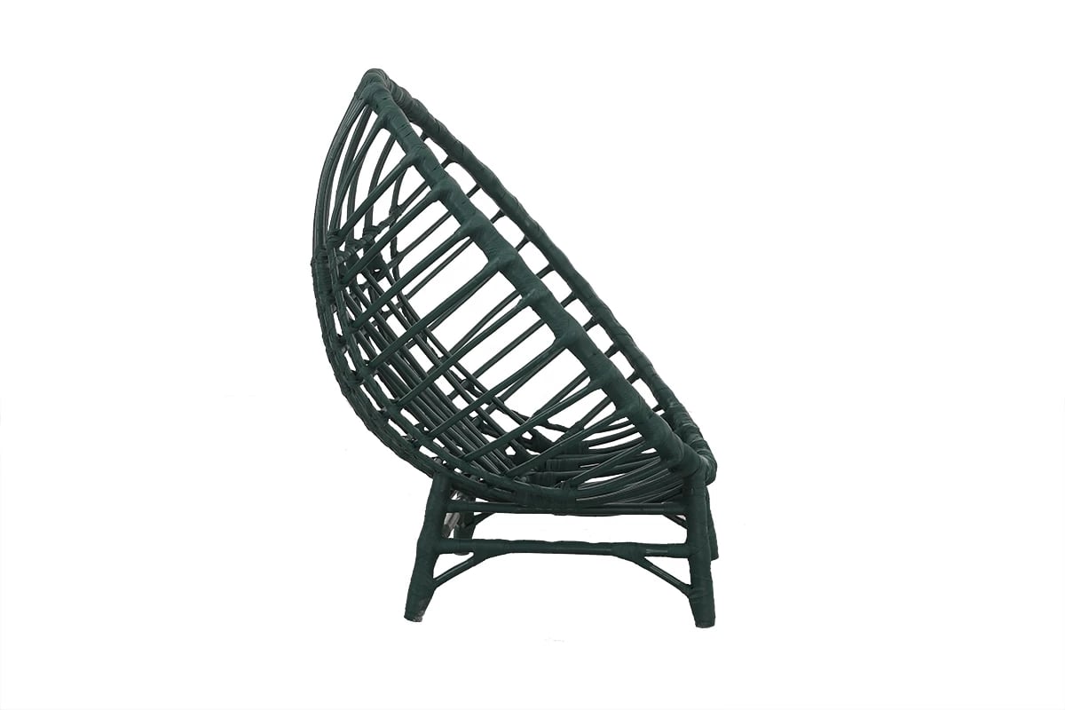 Kreslo stojacy plaski wiklinowy kokon Gardins III - 95 cm - Zelený  Prútené stojacie kreslo kokon Gardins III - zelená - bočná strana