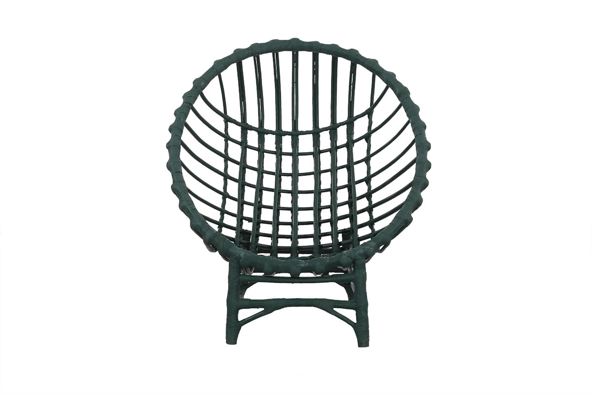 Kreslo stojacy plaski wiklinowy kokon Gardins III - 95 cm - Zelený  Prútené stojacie kreslo kokon 