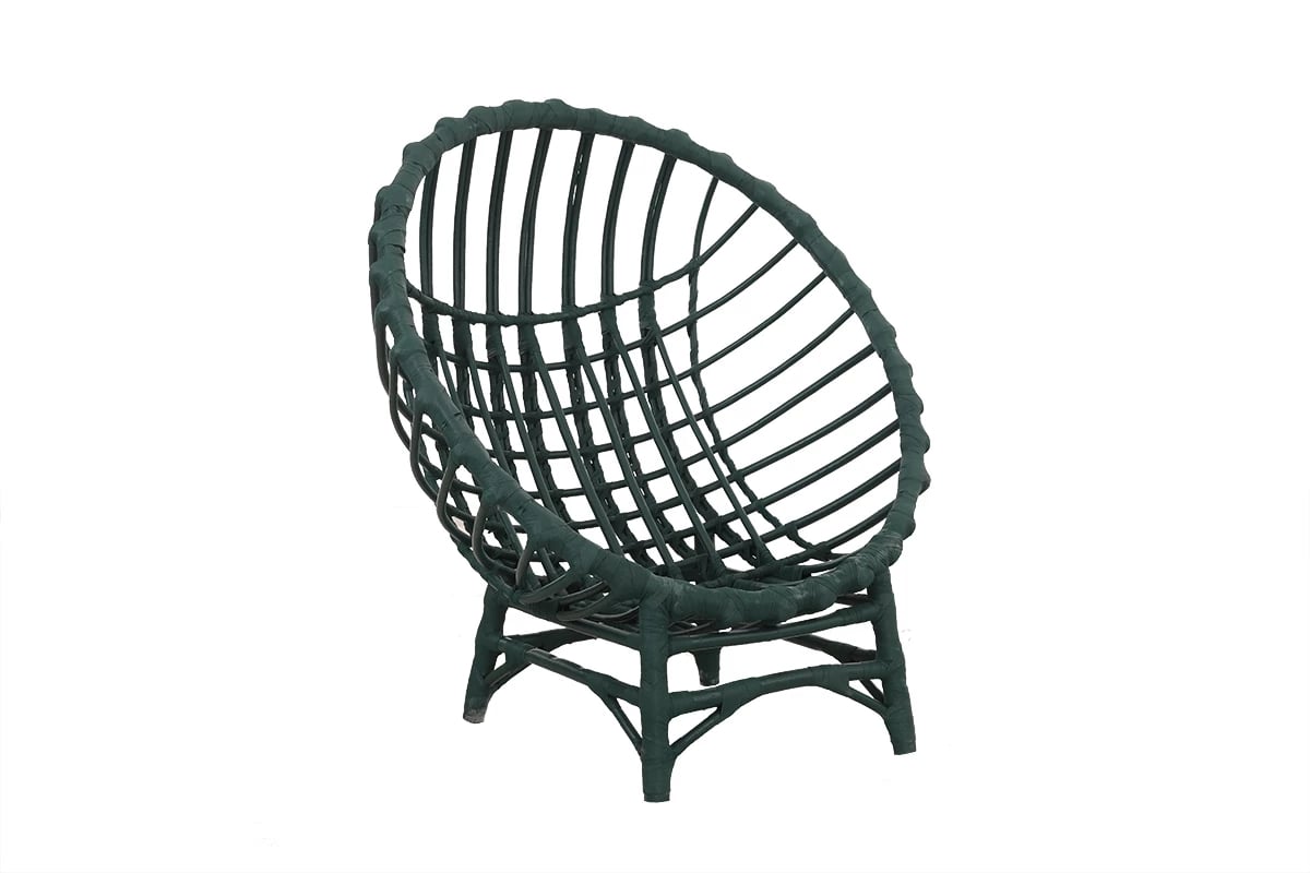 Kreslo stojacy plaski wiklinowy kokon Gardins III - 95 cm - Zelený  Prútené stojacie kreslo kokon Gardins III