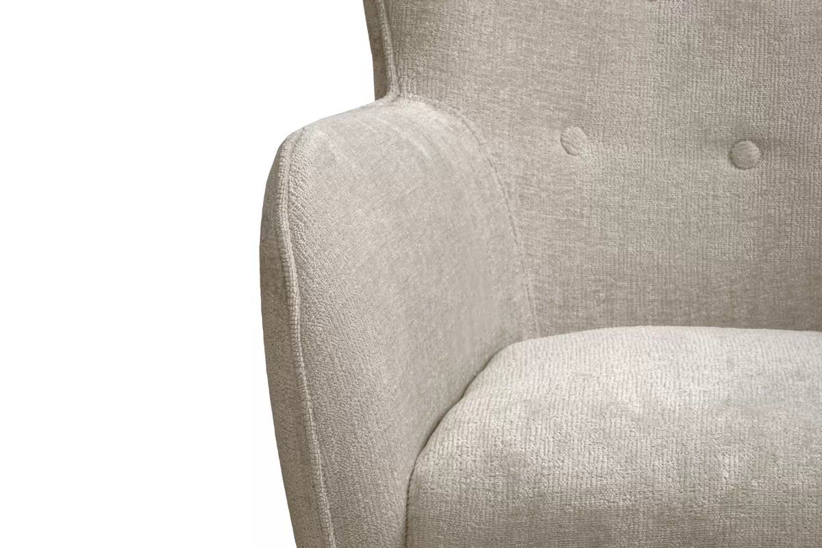 Kreslo Ušiak Elira - béžový Perfect Harmony 07 / buk Kreslo Ušiak Elira z wysokimi nozkami - béžový šenil Perfect Harmony 07 / Nohy buk 