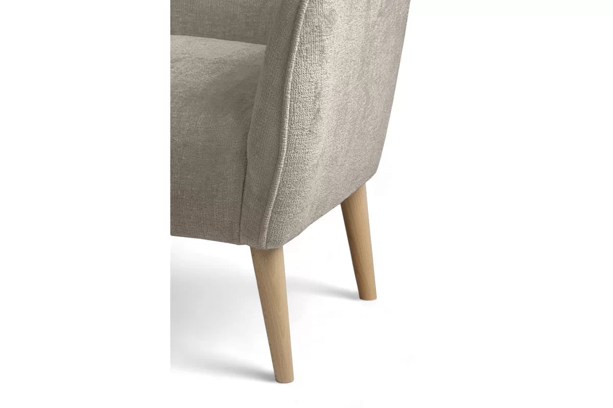 Kreslo Ušiak Elira - béžový Perfect Harmony 07 / buk Kreslo Ušiak Elira z wysokimi nozkami - béžový šenil Perfect Harmony 07 / Nohy buk 