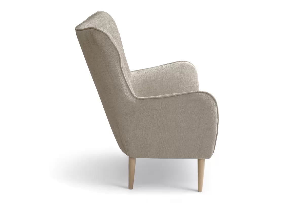 Kreslo Ušiak Elira - béžový Perfect Harmony 07 / buk Kreslo Ušiak Elira z wysokimi nozkami - béžový šenil Perfect Harmony 07 / Nohy buk 