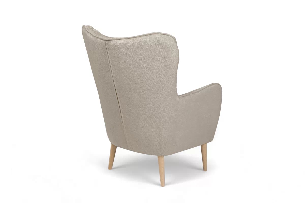 Kreslo Ušiak Elira - béžový Perfect Harmony 07 / buk Kreslo Ušiak Elira z wysokimi nozkami - béžový šenil Perfect Harmony 07 / Nohy buk 