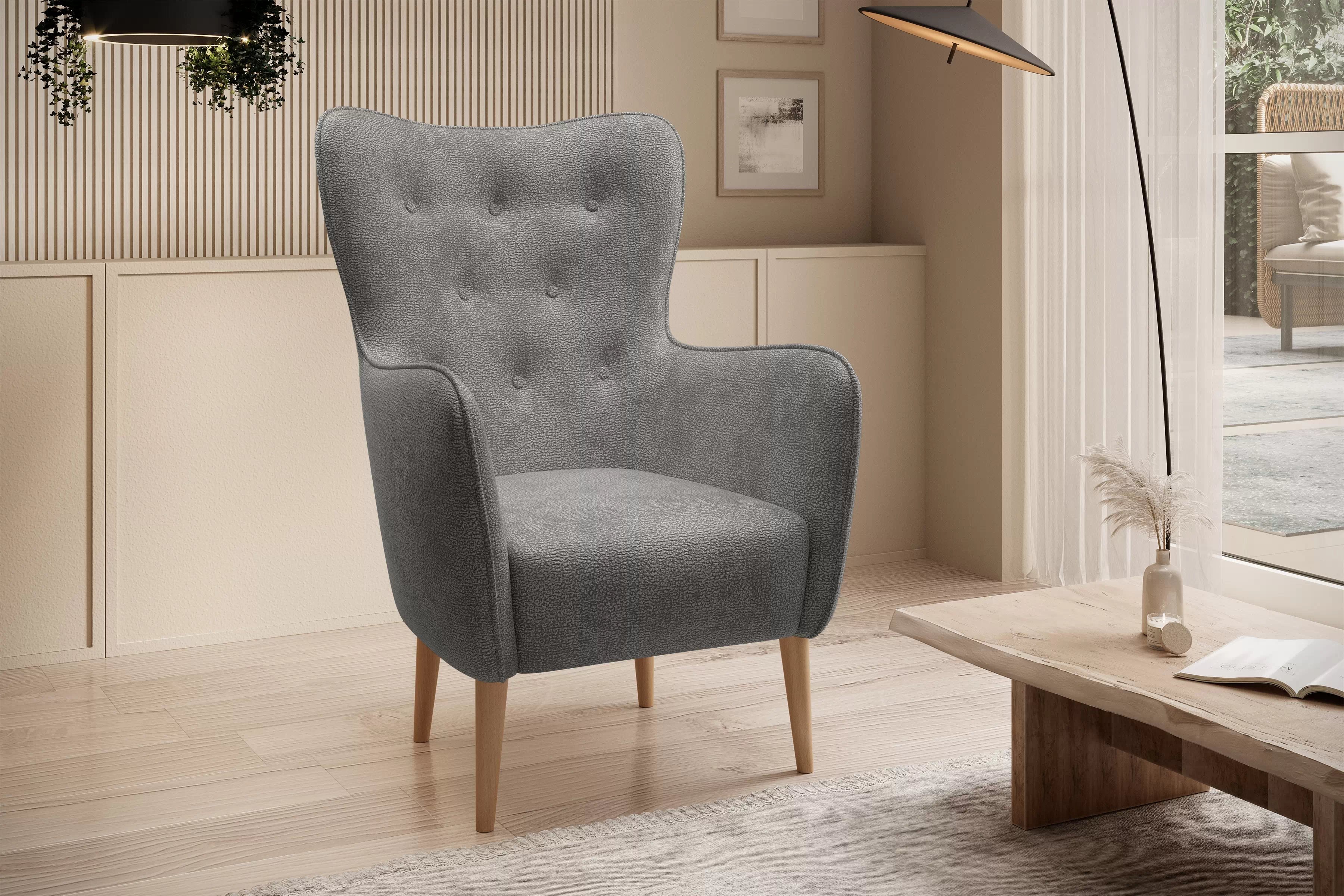 Křeslo ušák Elira Křeslo Ušák Elira z wysokimi nozkami