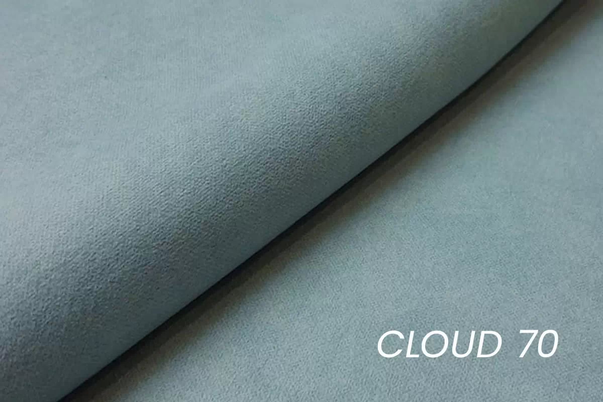 Křeslo Ušák Nordic - modrá látka Cloud 70 / nožky buk Křeslo Ušák Skandynawski Nordic - modrá welwet snadno čistitelný Cloud 70 / buk 