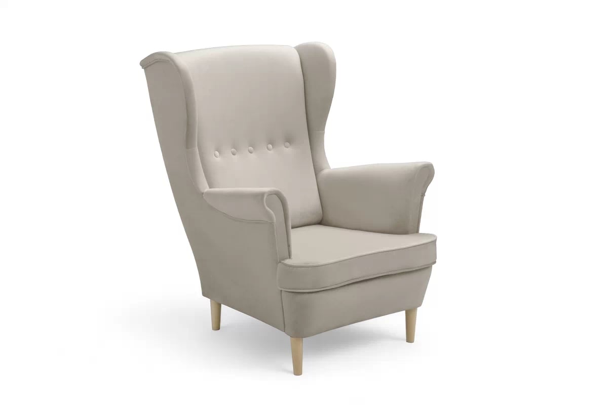 Kreslo Ušiak Vilano - béžový Velluto 2 Kreslo Ušiak Vilano - béžový zamat Velluto 2 / Nohy buk 