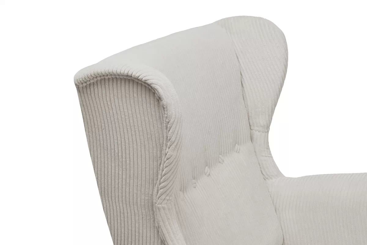 Kreslo Ušiak Vilano - svetlobéžový Poso 100 / buk Kreslo Ušiak Vilano - jasno béžový MENČESTER Poso 100 / Nohy buk 