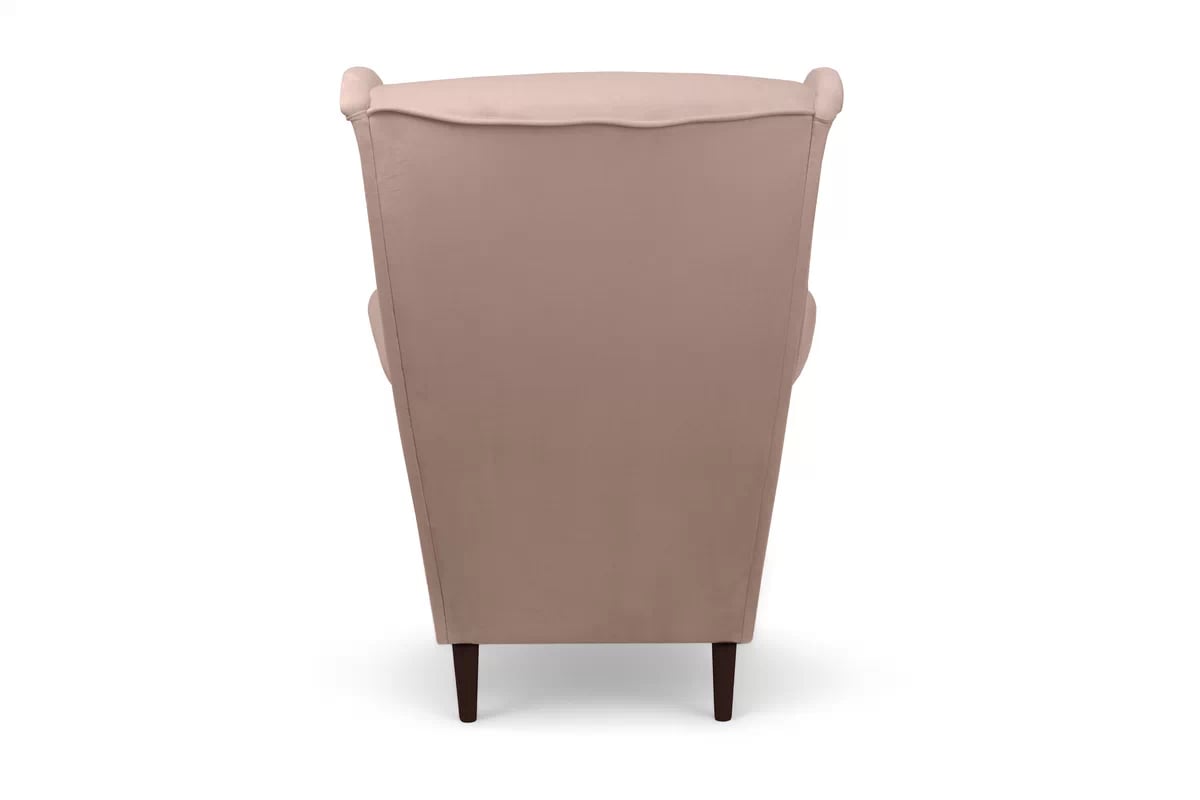 Křeslo ušák Vilano - růžový hydrofobní samet Matt Velvet 61 / nohy venge Křeslo Ušák Vilano - Růžová samet hydrofobní  Matt Velvet 61 / Nohy Venge 