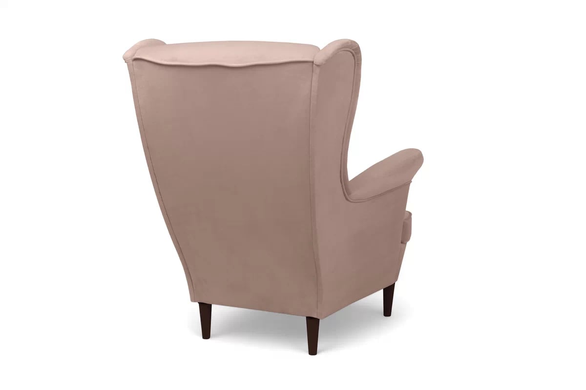 Křeslo ušák Vilano - růžový hydrofobní samet Matt Velvet 61 / nohy venge Křeslo Ušák Vilano - Růžová samet hydrofobní  Matt Velvet 61 / Nohy Venge 