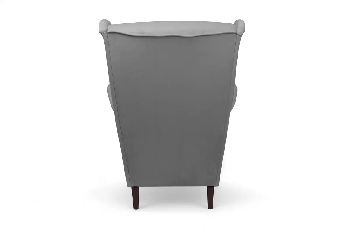 Kreslo Ušiak Vilano - šedý zamat Velluto 16 / Nohy Venge Kreslo Ušiak Vilano - šedý zamat Velluto 16 / Nohy Venge