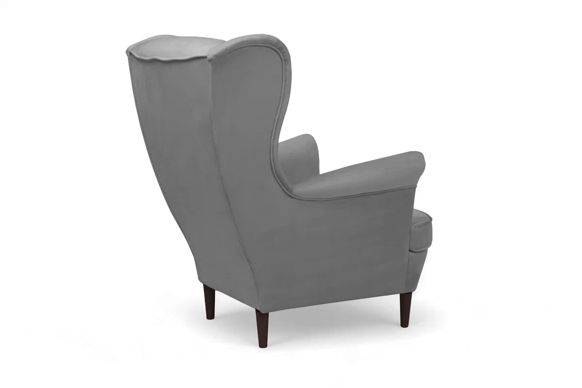 Kreslo Ušiak Vilano - šedý zamat Velluto 16 / Nohy Venge Kreslo Ušiak Vilano - šedý zamat Velluto 16 / Nohy Venge