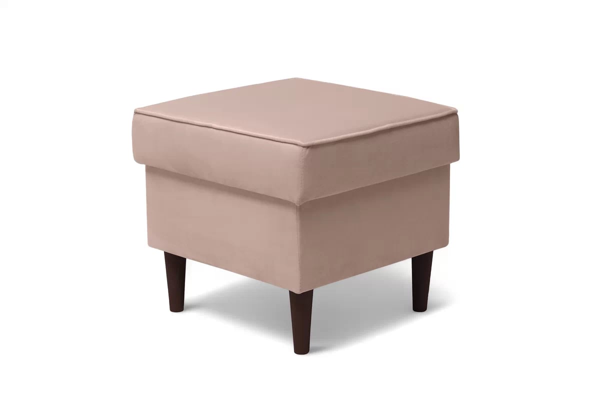 Křeslo ušák Vilano s podnožkou - růžový hydrofobní samet Matt Velvet 61 / nohy venge Křeslo Ušák Vilano z podnozkiem - Růžová samet hydrofobní  Matt Velvet 61 / Nohy Venge 