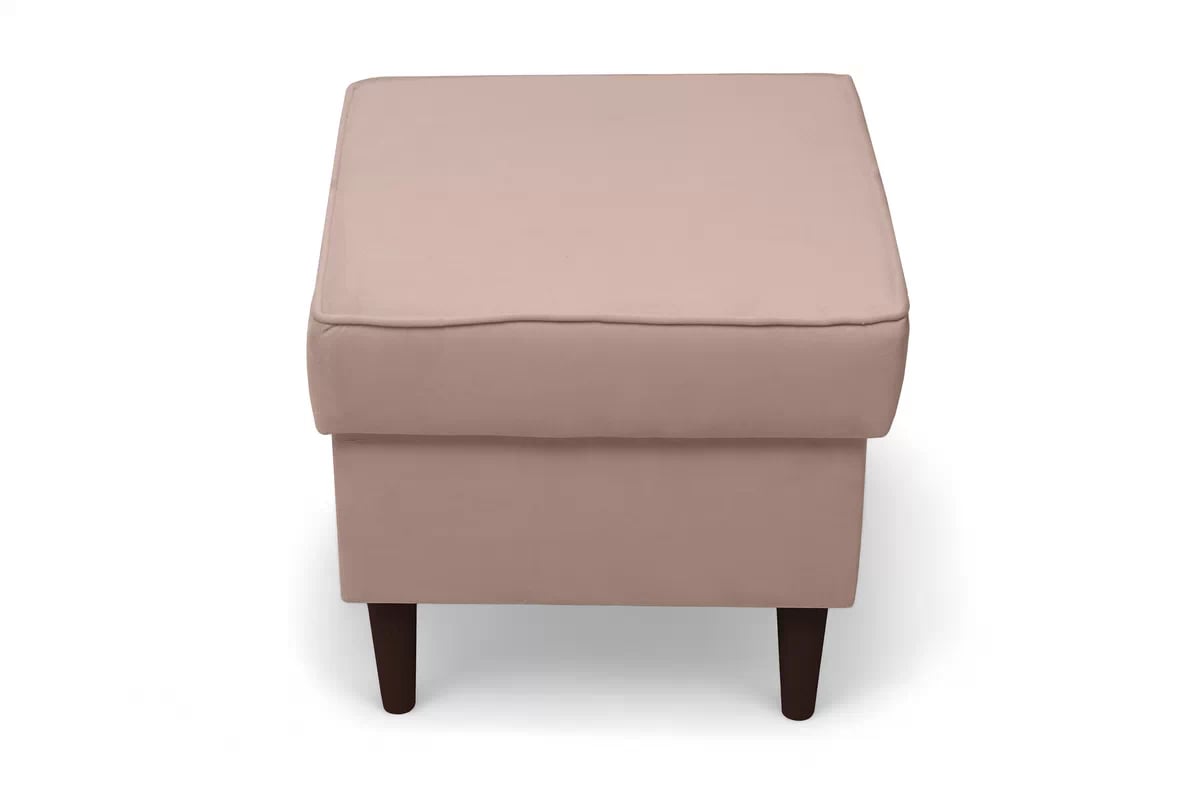 Křeslo ušák Vilano s podnožkou - růžový hydrofobní samet Matt Velvet 61 / nohy venge Křeslo Ušák Vilano z podnozkiem - Růžová samet hydrofobní  Matt Velvet 61 / Nohy Venge 