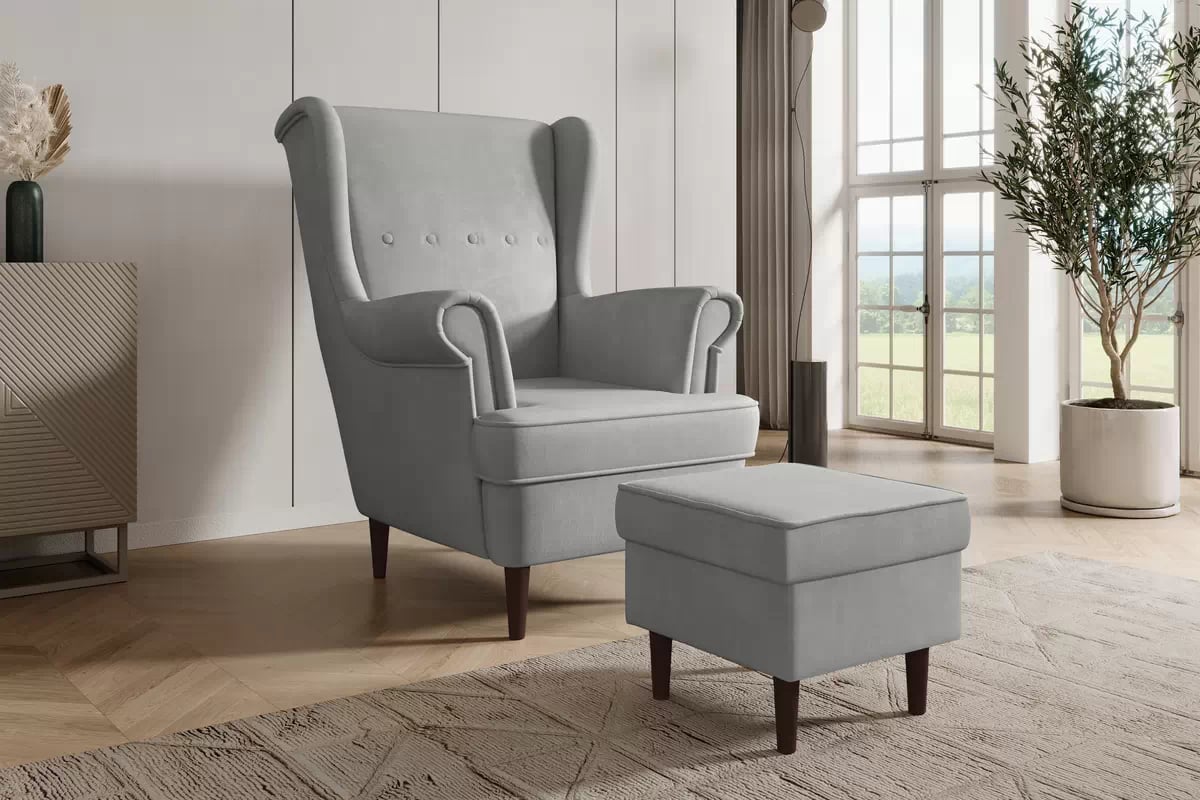 Kreslo Ušiak Vilano s taburetkou Kreslo Ušiak Vilano z podnozkiem 