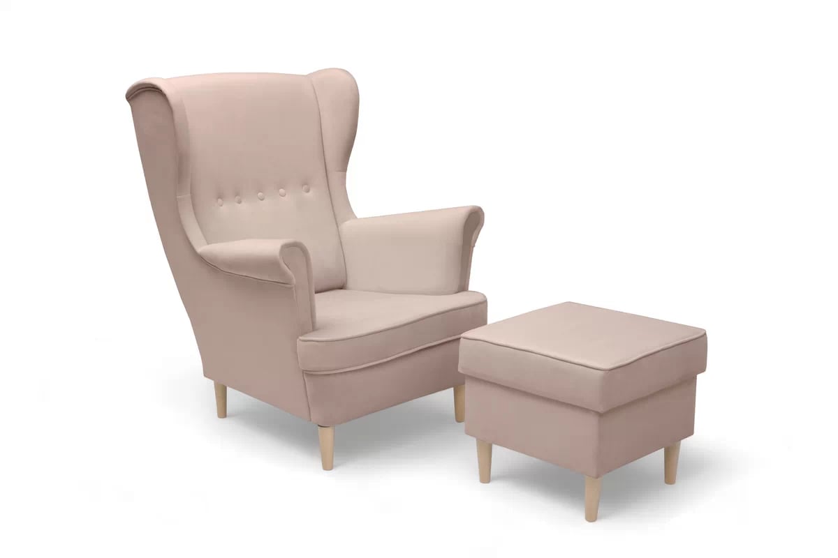 Kreslo Ušiak Vilano s taburetkou Kreslo Ušiak Vilano z podnozkiem 